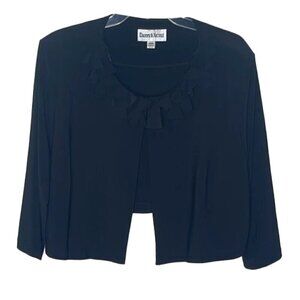 ❤️ 🆕 DANNY & NICOLE black cropped cardigan Size 22W